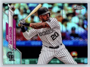 2020 Topps Chrome Ian Desmond Prism Refractor #36 Rockies - Picture 1 of 2