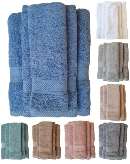 Tris Set Asciugamani Bagno Telo Viso Ospite Spugna 600gr/m2 100% cotone Capricci - Immagine 1 di 1