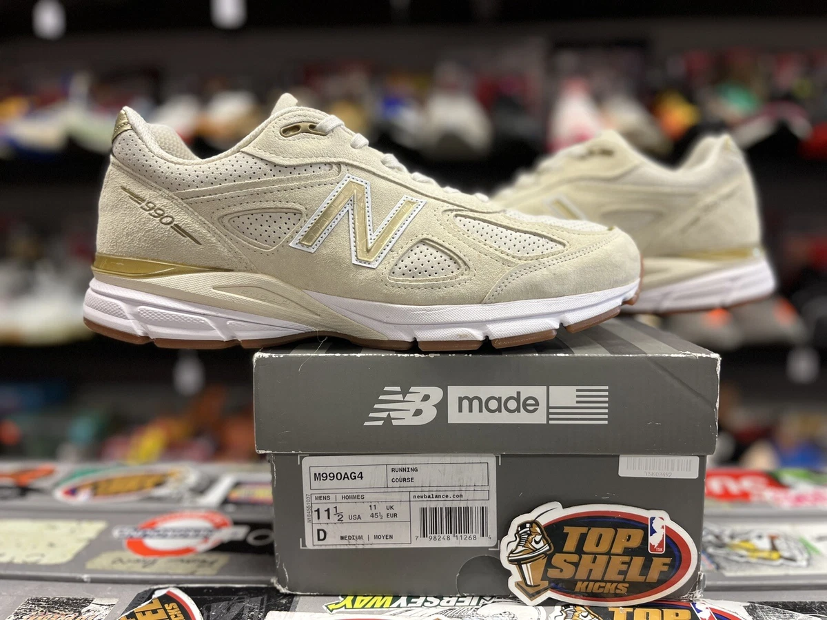 New Balance 990v4 Made In USA Off White Gold for Sale