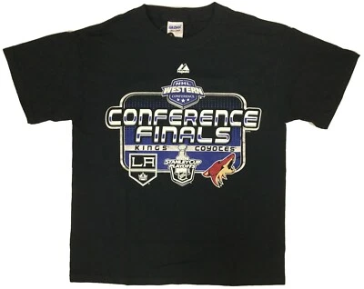 Los Angeles Kings NHL Hockey 2012 Western Conference Youth Crew T Shirt Coyotes - Image 1 of 4
