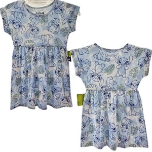 Disney STITCH Girls Short Sleeve Crew Neck Dress – Sizes XS or Small NWT - Picture 1 of 23