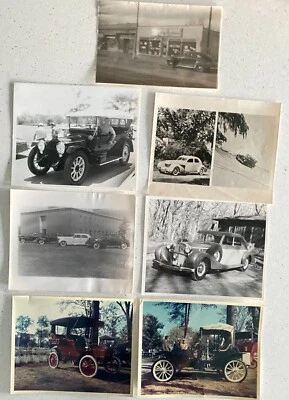Lot of 7 Photos of Classic Antique Cars Black & White & Color Model T Maybach - Image 1 of 4