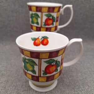 Roy Kirkham - Juicy Fruit - Set Of Two Mugs - Fins Bone China - Picture 1 of 4