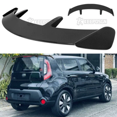 Alerón de maletero de techo trasero estilo fibra de carbono ABS 52" para Kia Soul 2010-2013 Foto 1 de 4