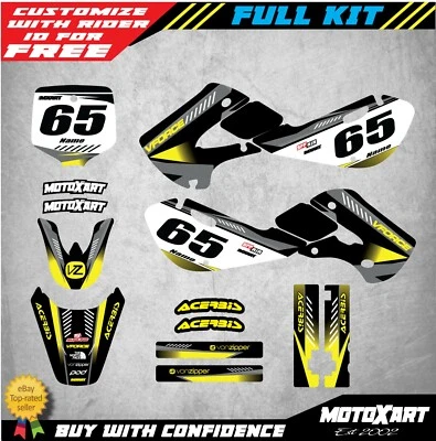 Kit de gráficos personalizados completo estilo TAG para calcomanías Suzuki RM 65 / 2000 - 2025 Foto 1 de 4