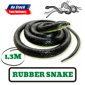 NEW 1.3M Rubber Snakes Realistic Trick Simulation Whimsy Fake Garden Pretend Toy - Picture 1 of 8