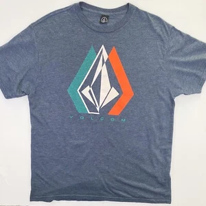 Camiseta Volcom Hombre L Azul Marino Verde Rojo Diamante  - Imagen 1 de 4