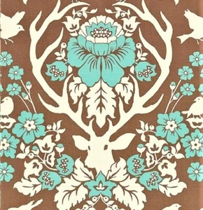 OOP Birch Farm Antler Damask in Burlap by Joel Dewberry - Picture 1 of 3
