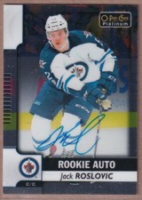 2017-18 O-Pee-Chee Platinum Rookie Autographs #RJR Jack Roslovic RC AUTO