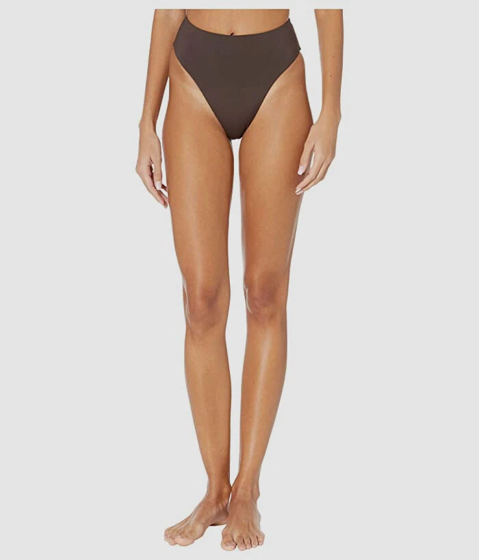 $39 O'Neill женщин коричневый морской воды твердого высокая талия низ купальный костюм размер XS - Изображение 1 из 1