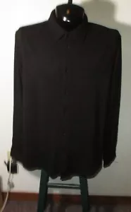 Men's "PJ" PAUL JONES Black Heavy Fabric Long Sleeve Shirt Size 2XL NWT - Imagen 1 de 6