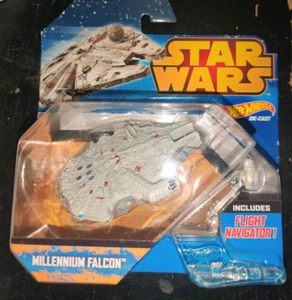 Star Wars 2014 Hotwheels Diecast Millennium Falcon supporto navigatore volo NUOVO - Foto 1 di 2