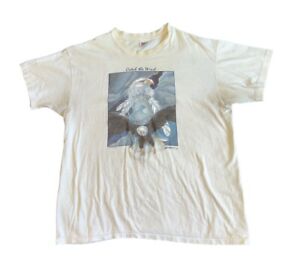 VTG Catch the Wind Bald Eagle Crewneck Single Stitch T Shirt Size XL USA