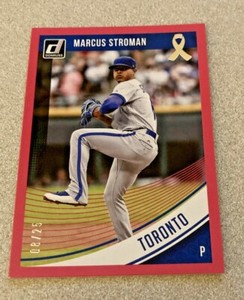 2018 Panini Donruss Pink Mother's Day Ribbon #119 Marcus Stroman Blue Jays 8/25