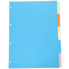  10 Pcs Colored Pages Paper A4 Binder Ring Dividers with Tabs