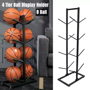 Ball Storage Rack Basketball Soccer Gyms Equipment Rack Floor Standing Organizer - Picture 1 of 12