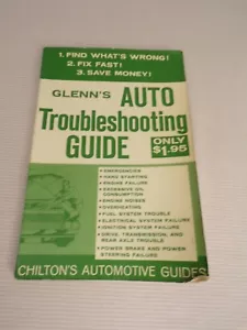 Glenn's Auto Troubleshooting Guide by Chilton (1970 Paperback) Vintage - Picture 1 of 6