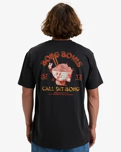 BILLABONG - Mens Lunch Break T-Shirt - Washed Black - Casual Short Sleeve Tee - Picture 1 of 3