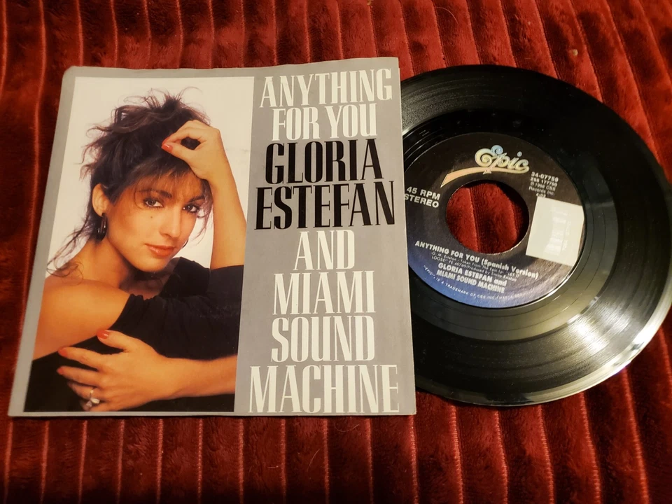 Gloria Estefan,  Anything For You. 45 / 7" Vinyl Record.  English & Spanish  - Image 1 of 1