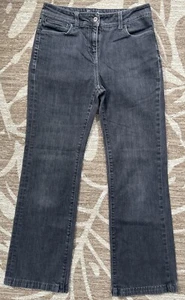 Boden Jeans Women's Size 12 R Wide Leg Boot Cut Gray Wash Denim Inseam 29.5” - Picture 1 of 9