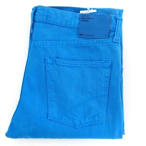 ADIDAS Mens Slim Fit Jeans Blue Size W35 x L34 *Material Colour Fault*  RRP$169