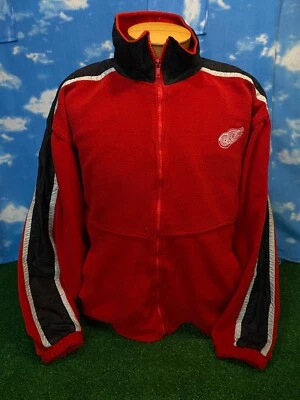 Detroit Red Wings Jacket Sweatshirt sports G111  Large L red Sweater 19 S11 - Image 1 of 4