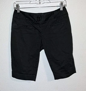 The Limited Drew Fit Black Bermuda Shorts Junior's Women's Size 0 - Picture 1 of 7