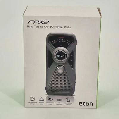 Radio de alerta meteorológica Eton FRX2 AM/FM/turbina manual verde NOB que brilla en la oscuridad localizador Foto 1 de 4