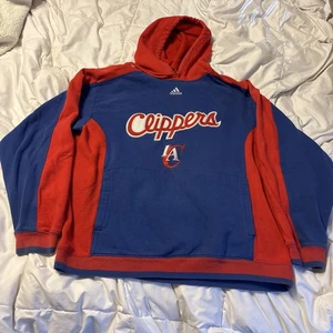 Vintage Los Angeles Clippers Adidas Hoodie Sweatshirt bestickt S blau rot 8951A - Bild 1 von 6
