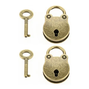 Old Vintage Antique Style Archaize Padlocks Key Lock for Vintage Wooden Cases - Picture 1 of 10