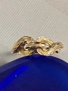 Vintage 14K Gelbgold geflochtener Bandring Nachlass Stück Größe 5,25 3 Gramm - Bild 1 von 6