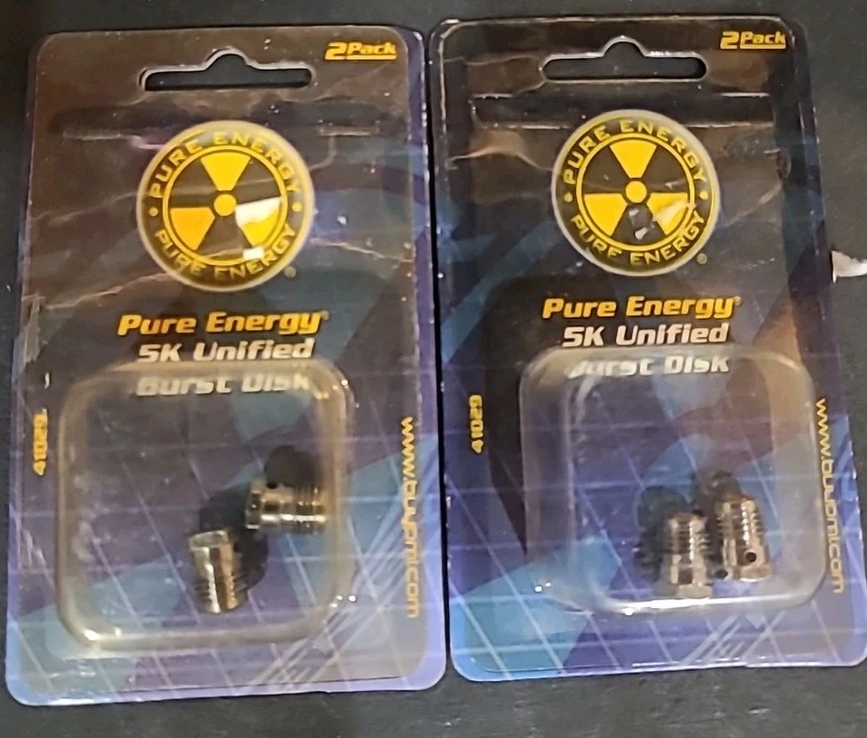 Dois a 2 pacotes (4 peças) tanque de ar de paintball Pure Energy 5000 psi disco de explosão frete grátis - Imagem 1 de 1