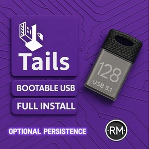 Tails Tor OS 6.15 | Full Install + Persistence | 128GB USB | Anonymous Browsing - Picture 1 of 15