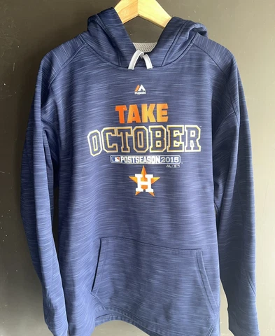 Majestic Authentic Collection Houston Astros Hoodie Hooded Sweatshirt XL Blue Cover