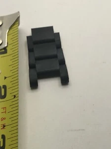 Michael Kors Watch Parts Partial Band No Clasp Rubber Links Black 18mm PJ372 - Picture 1 of 9