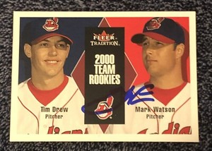 2000 Fleer Tradition Update Tim Drew Mark Watson #U142 Rookie RC Signed Auto