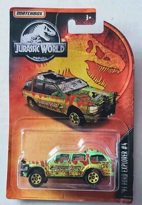 Matchbox '93 Parque Jurásico Ford Explorer #4 aplastado - LOTE DE 5 aplastado Foto 1 de 4
