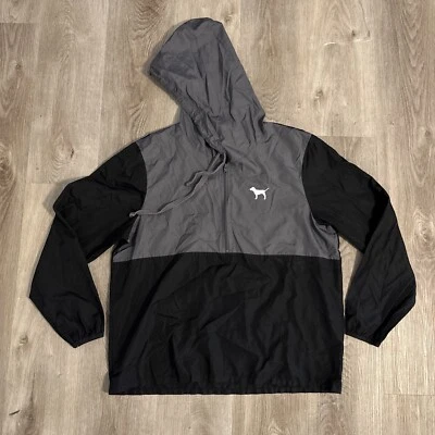 Victoria Secret розовый женщин 1/2 молнии ветровка куртка серый черный пуловер M - Изображение 1 из 4