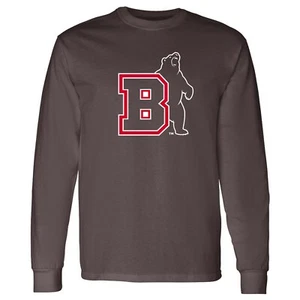 Brown University Bears Primary Logo Long Sleeve - Dark Chocolate - Picture 1 of 6