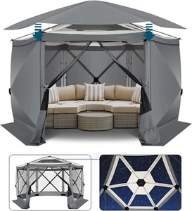 COBIZl Outdoor Instant Stargazing Gazebo 12x12 Screen House Canopy w/ Sidewalls - Picture 1 of 39