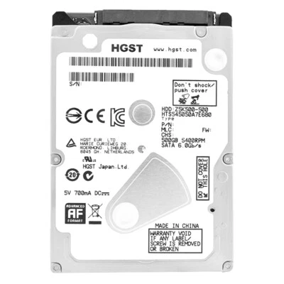 Hitachi HTS545050A7E680 500GB 8MB Cache 5400 RPM SATA III 2,5 " - Immagine 1 di 4