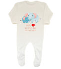 Personalised Happy 1St Mother's Day Elephant Baby Grow Sleepsuit Girls Boys