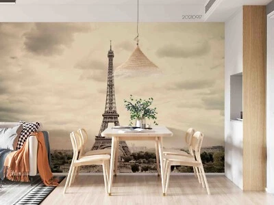 3D Paris Eiffel Tower Wall Murals Wallpaper Murals Wall Sticker - Image 1 of 4
