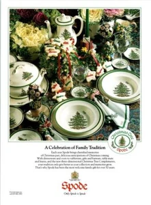 SPODE Christmas Tree Geschirr 1992 Werbung A Celebration Of Family Tradition - Bild 1 von 1