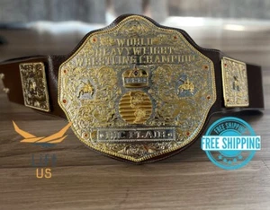 BIG GOLD World Heavyweight Championship Replica Tittle Belt Brown 6MM DieCasting - Picture 1 of 8