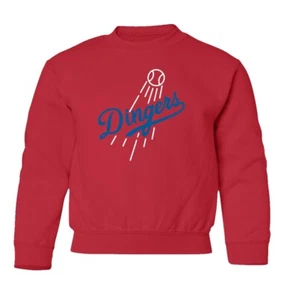 Kike Hernandez Cody Bellinger Los Angeles Dodgers Dingers Youth Crewneck Sweater - Picture 1 of 4