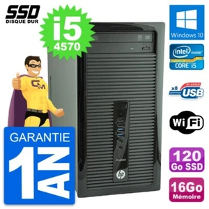 PC Tour HP ProDesk 400 G1 Intel Core i5-4570 RAM 16Go SSD 120Go Windows 10 Wifi - Photo 1/7