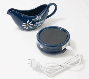 Temp-tations Classic Electric Ceramic Gravy Boat w/Warmer - Picture 1 of 14