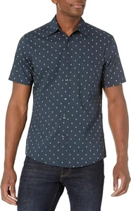 Amazon Essentials Herren Navy Weiß Anker Print Slim-Fit Kurzarm Hemd XL - Bild 1 von 5