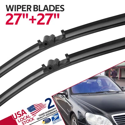 Juego de escobillas limpiaparabrisas delanteras 27" y 27" OEM para Mercedes-Benz CL550 07-12 Foto 1 de 4